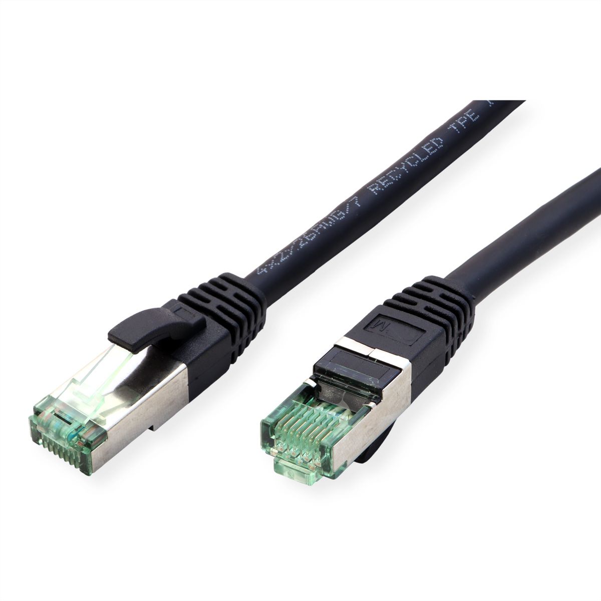 ROLINE RM Patchkabel Cat.6A S/FTP (PiMF), zwart, 15 m