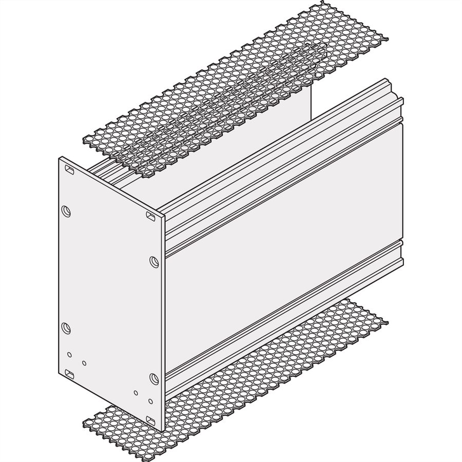 SCHROFF afdekplaat voor insteekmodule, met perforatie, 42 pk, 167 mm