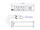 BACHMANN CONI 2xP40 1xUSB A/C 22W 0,2m GST18 RAL9010