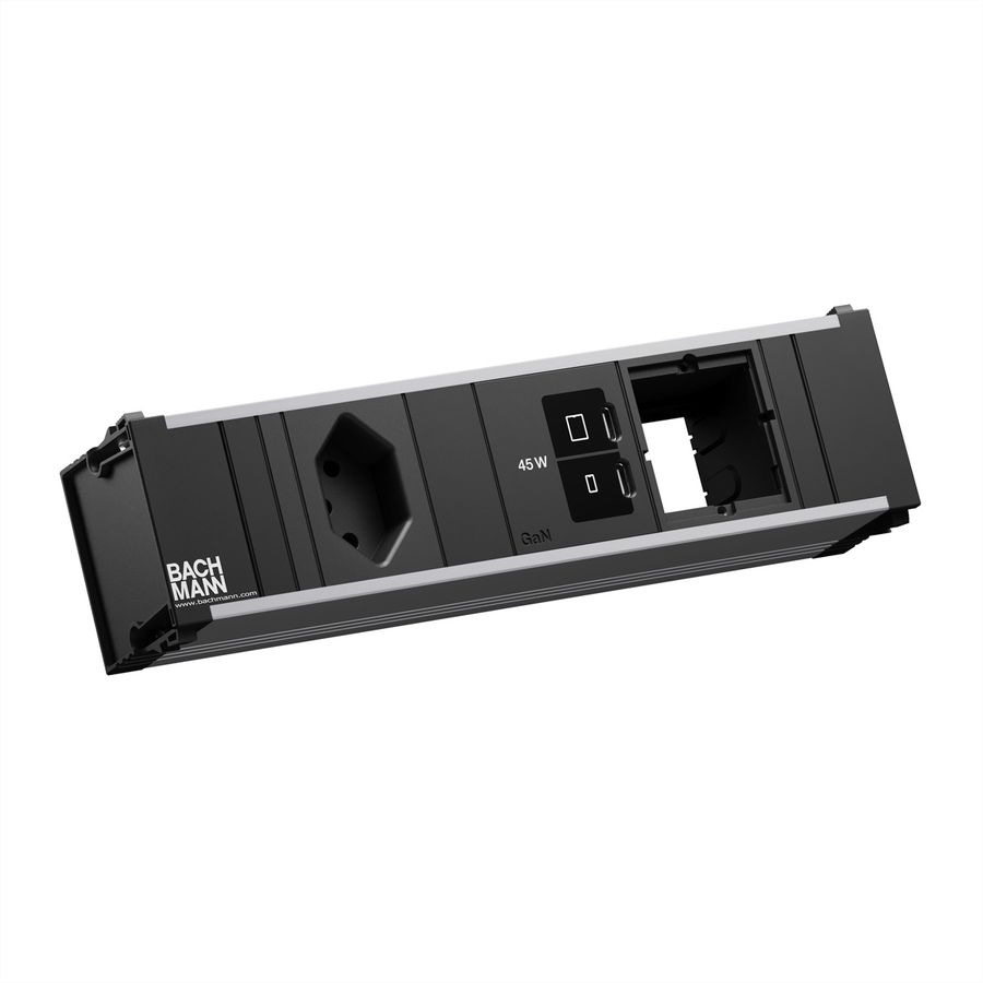 BACHMANN CONI S 1xCH 0° 1xUSB C/C 45W, 1xCM L=0.2m