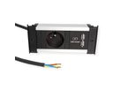 BACHMANN KAPSA XS 1xUTE 1xUSB Laadstroom 2,0m AEH CEE7/7
