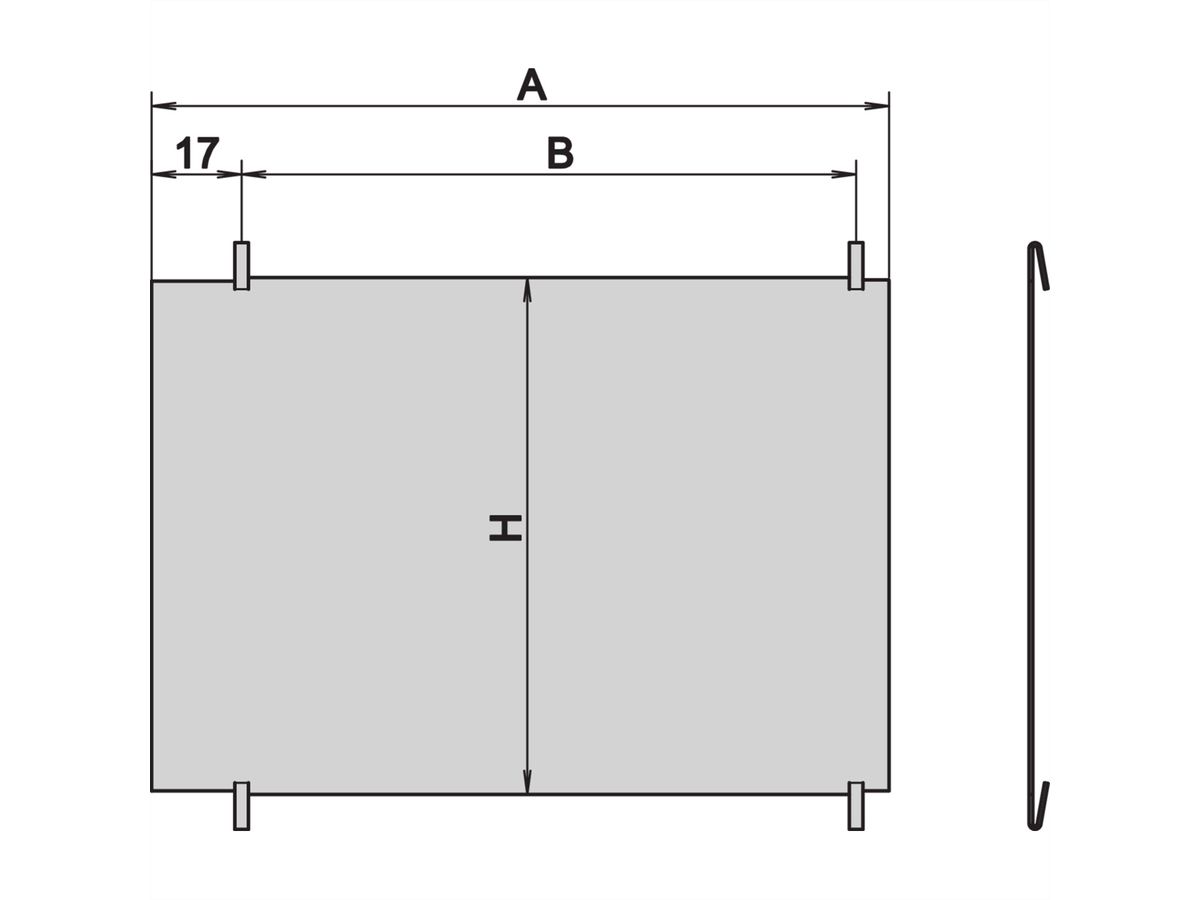 SCHROFF EuropacPRO Verdeelplaat, 6 HE, 220 mm