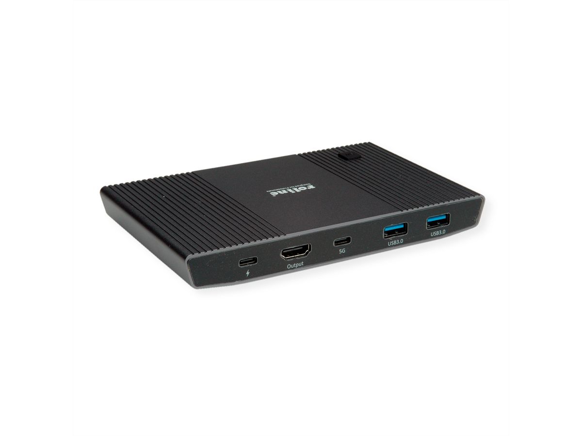 ROLINE KVM-switch, HDMI 4K, USB, 1 gebruiker - 2 mobiele apparaten
