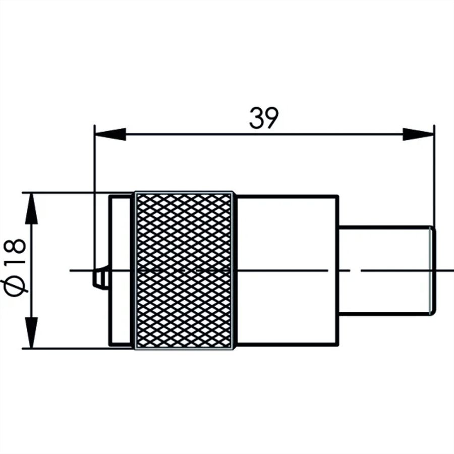 TELEGÄRTNER UHF-Stecker RG58C/U-59B/U, PTFE Lötanschluss