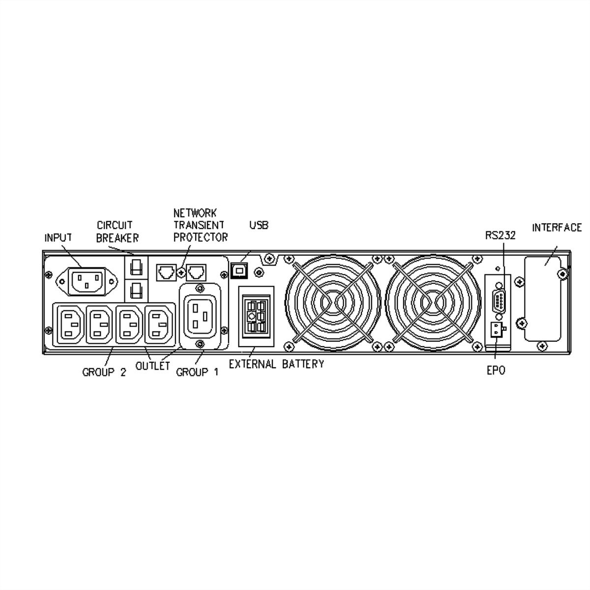 ROLINE ProSecure II 2000 RM2U - Online UPS, 19" Rack Version