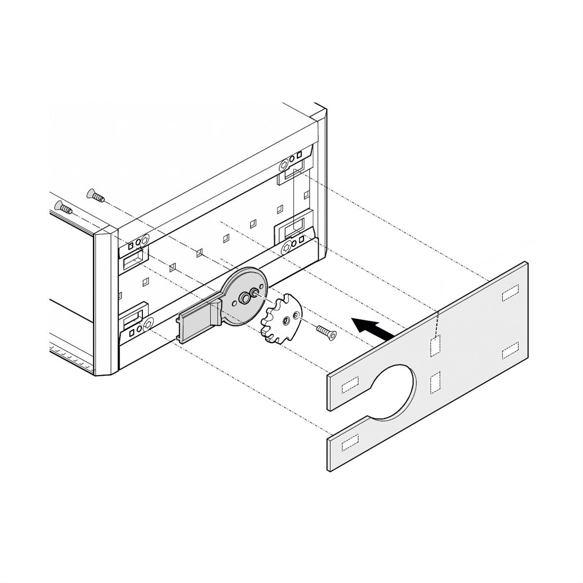 SCHROFF RatiopacPro Tip-Up Handle Assembly Kit, 3 U, 42 HP, 435 mm