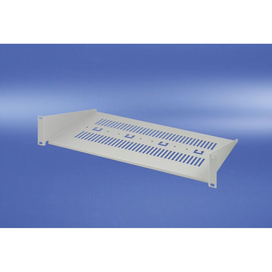 SCHROFF 19" Equipment Shelf, 2 U, RAL 7035