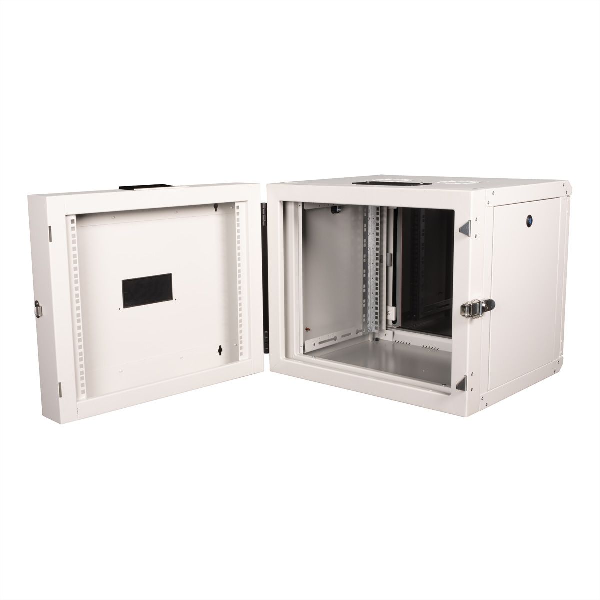 ROLINE 19-inch wall-mounted housing Pro 9 U, 600x600 WxD two-part swivelling grey