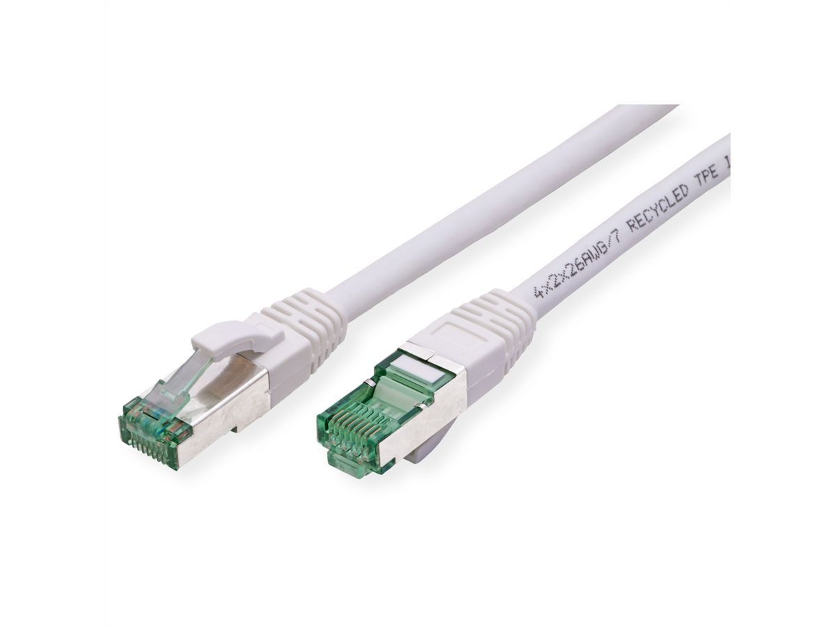 ROLINE RM Patchkabel Cat.6A S/FTP (PiMF), wit, 0,3 m