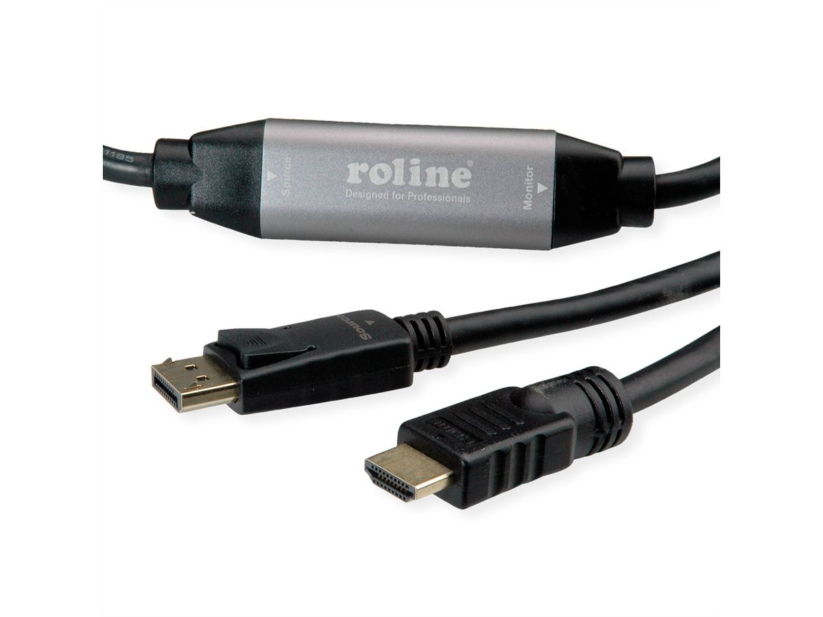 ROLINE DisplayPort Kabel DP - UHDTV, M/M, zwart, 10 m