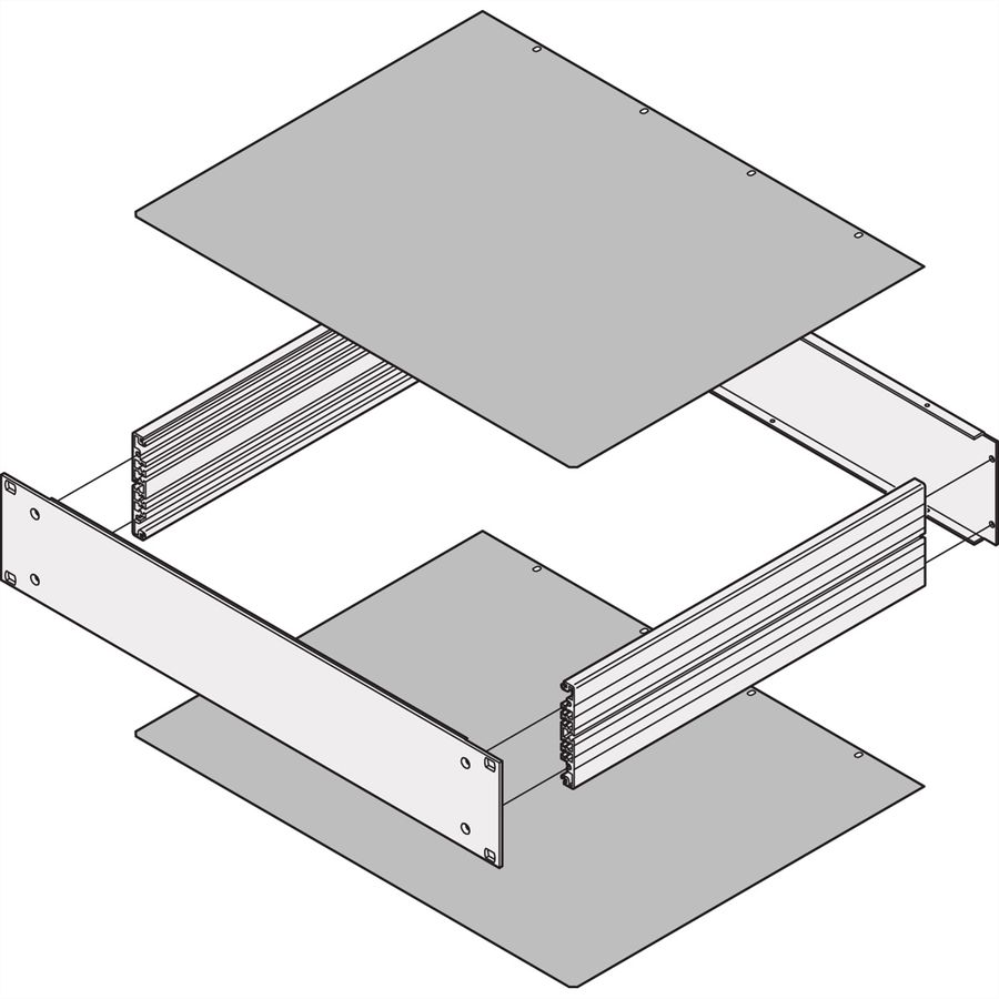 SCHROFF MultipacPRO Cover Plate, Plain, Depth 460 mm