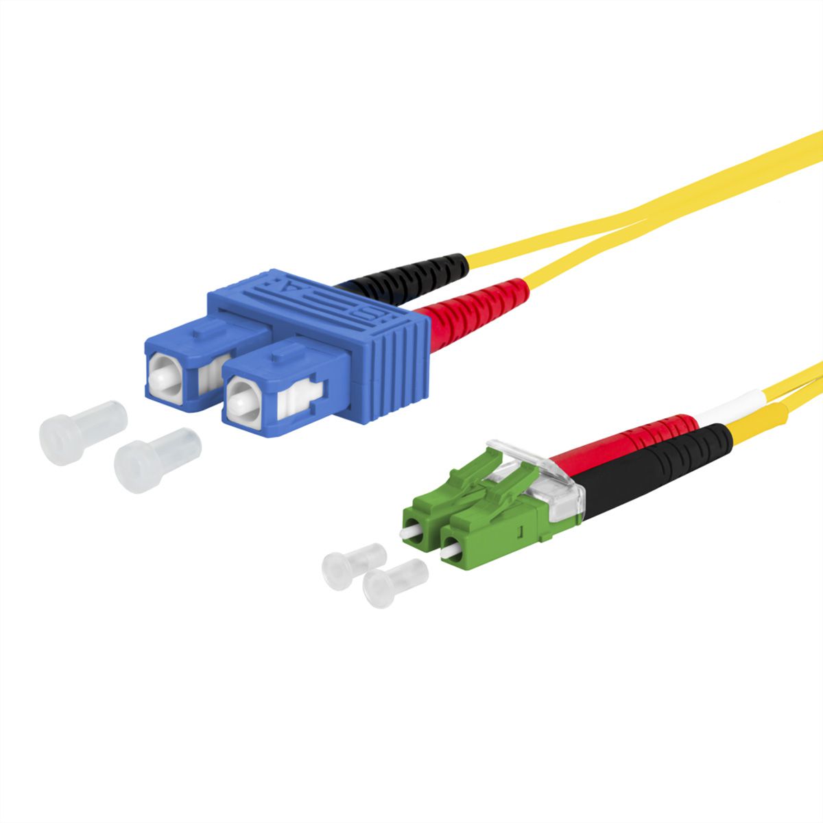 METZ CONNECT OpDAT patch cord, SC-D/LC-D APC OS2, 2 m
