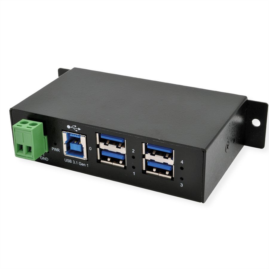 EXSYS EX-1504HMS 4 Port USB 3.2 Gen1 Managed Metall HUB mit 15KV EDS Überspannungsschutz