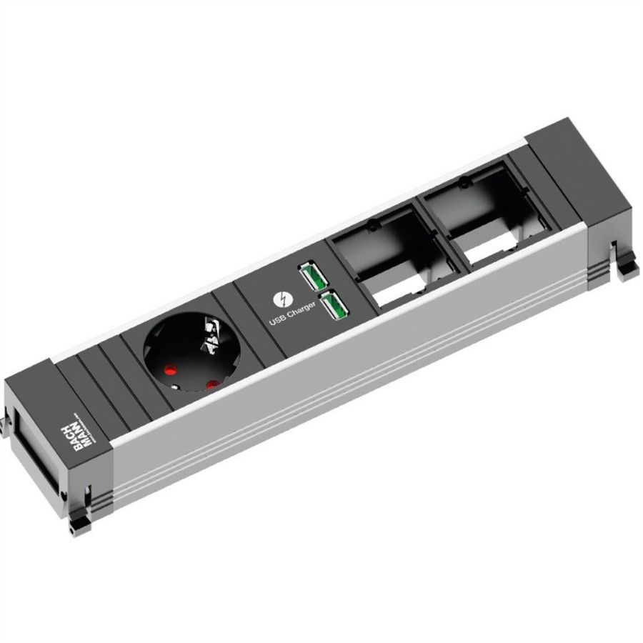 BACHMANN POWER FRAME Medium 1x earthing contact 1x USB Charger 2x ABD