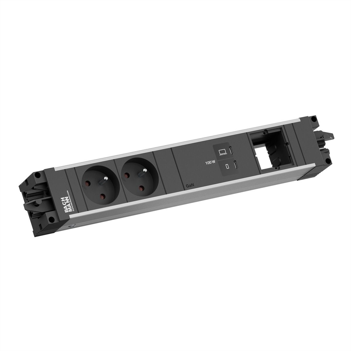 BACHMANN STEP ALU 2xUTE, 1xUSB C/C 100W 1xCM