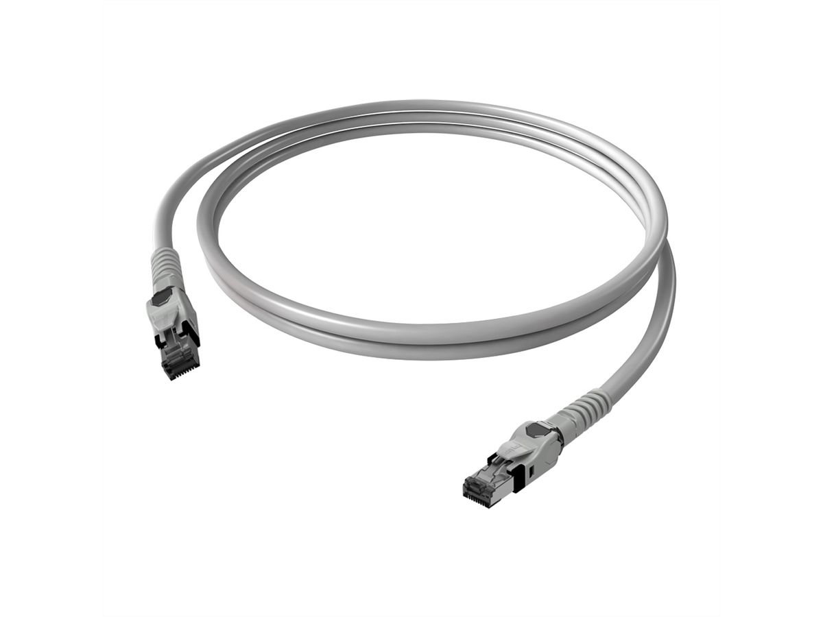 EasyLan VarioBoot Patch cable Cat.6A, S/FTP, grey, 2 m