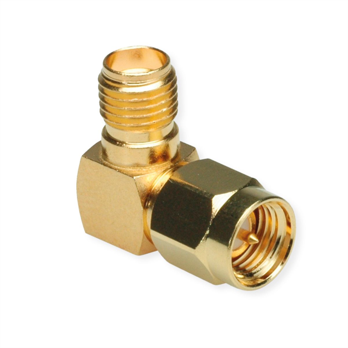 TELEGÄRTNER SMA-Verbinder, Stecker/Buchse, gewinkelt, vergoldet