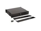 ROLINE 19-inch toetsenbordlade 2 U, 400mm diep afsluitbaar zwart