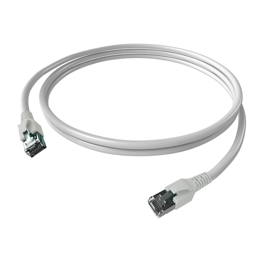 EasyLan FlexBoot Patchkabel Kat.6A, S/FTP, wit, 0,5 m