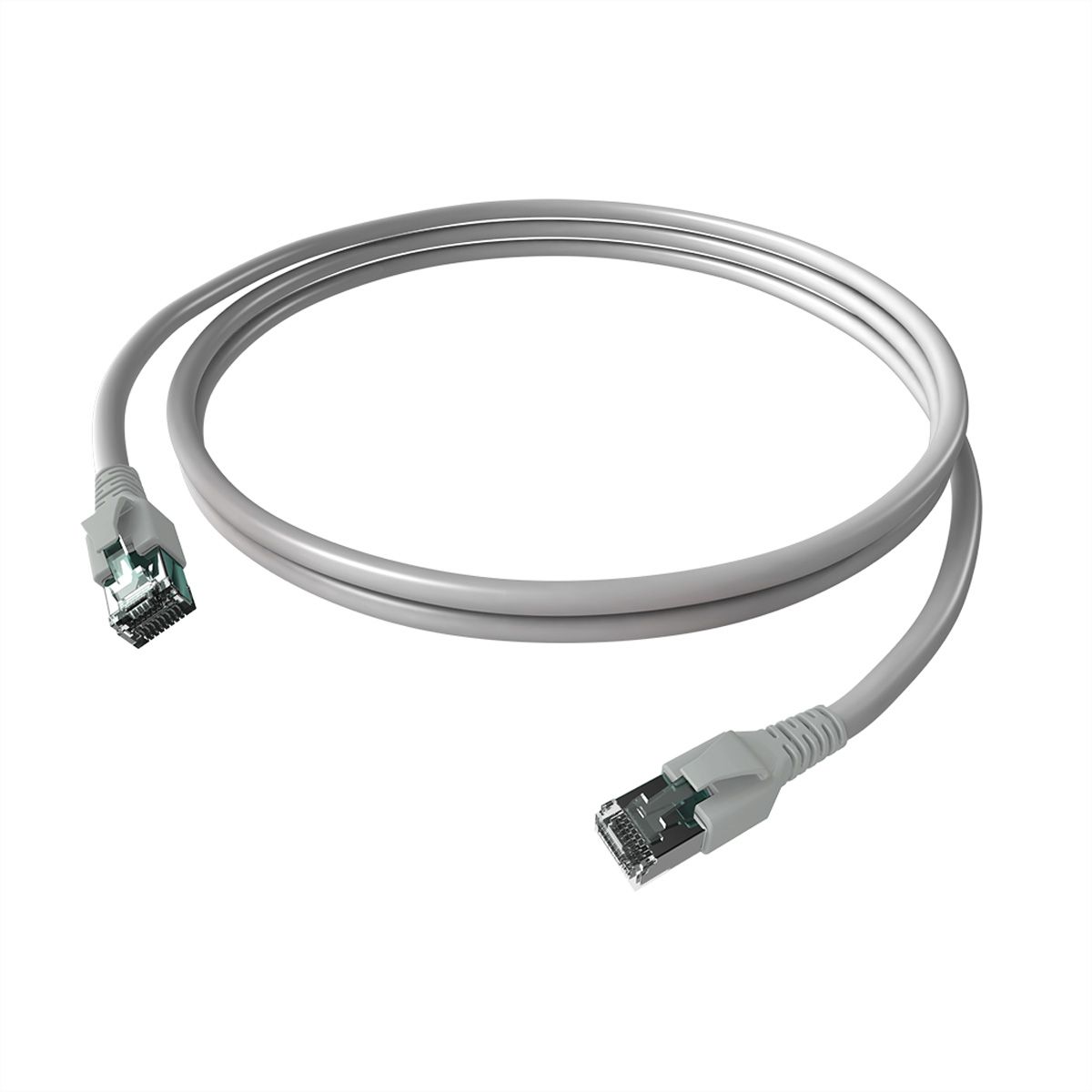 EasyLan FlexBoot Patch Cable Cat.6A, S/FTP, grey, 0.5 m