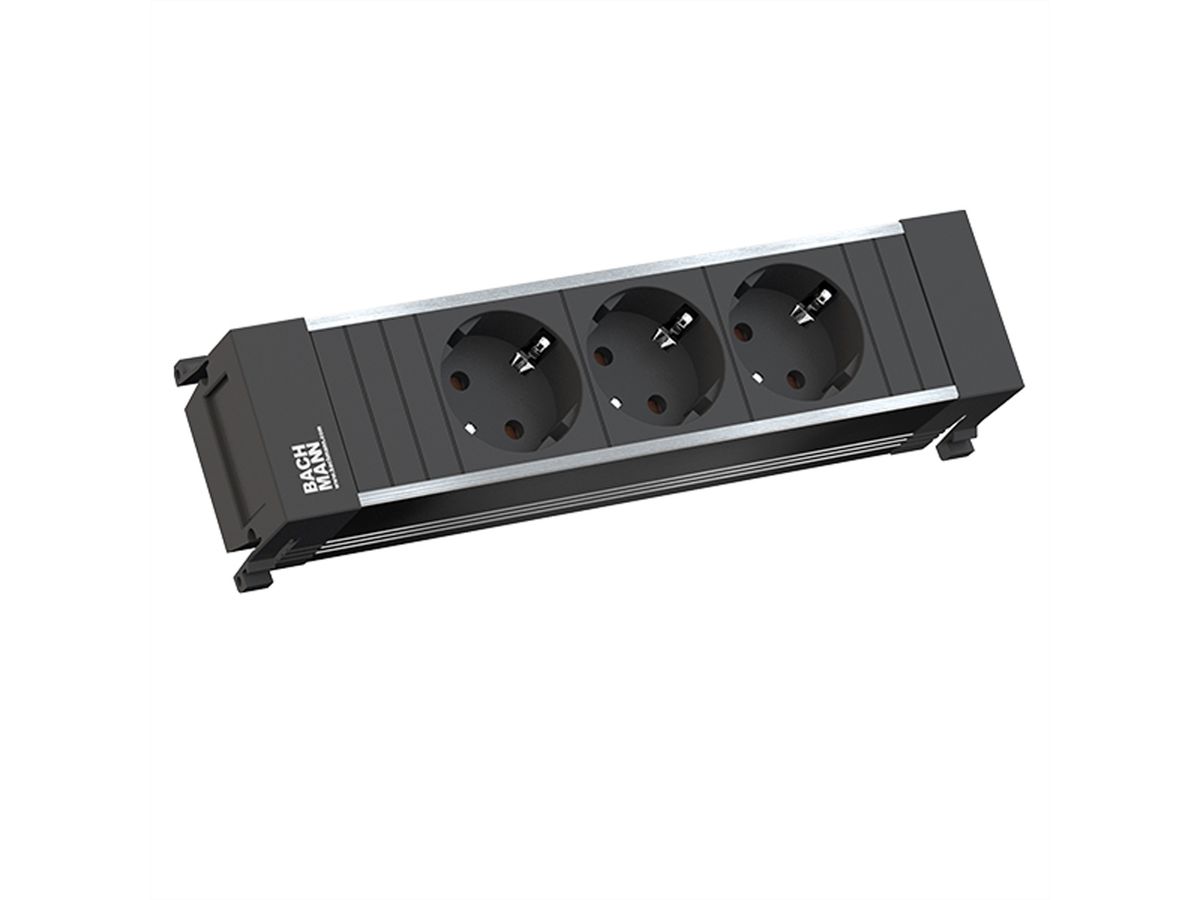 BACHMANN POWER FRAME 3xCEE7/3, Power 2.0m AEH incl. mounting plug