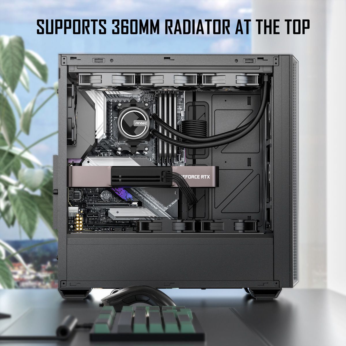 ANTEC Performance P7S Mid Tower ATX M-ATX ITX PC Gehäuse, silberfarben