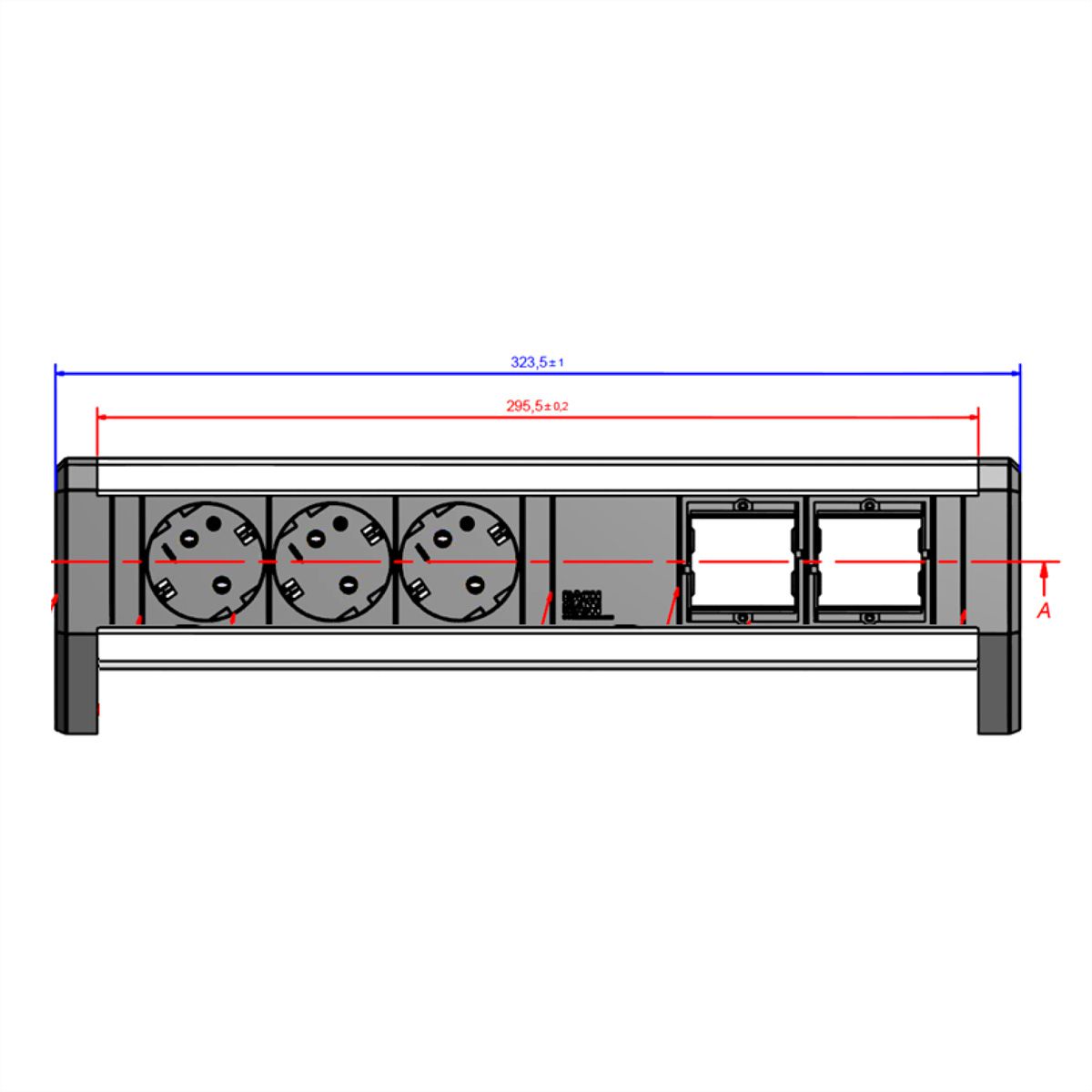 BACHMANN DESK 3x earthing contact 2x ABD GST18