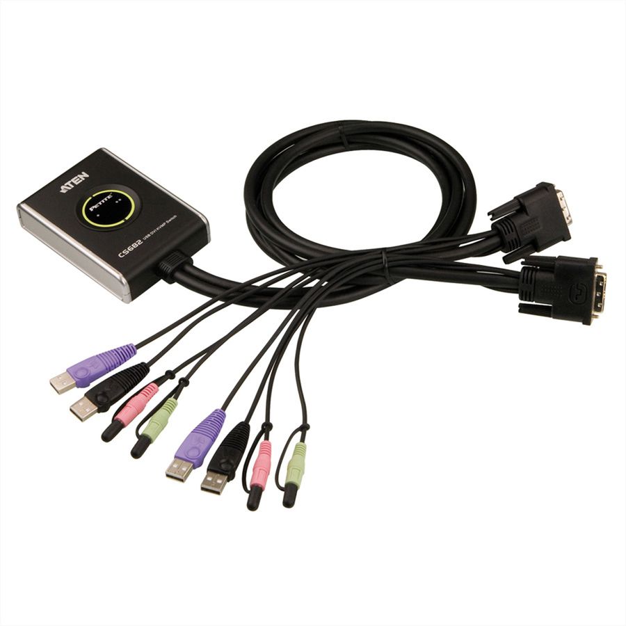 ATEN CS682 KVM Switch DVI, USB, 2-Poorts