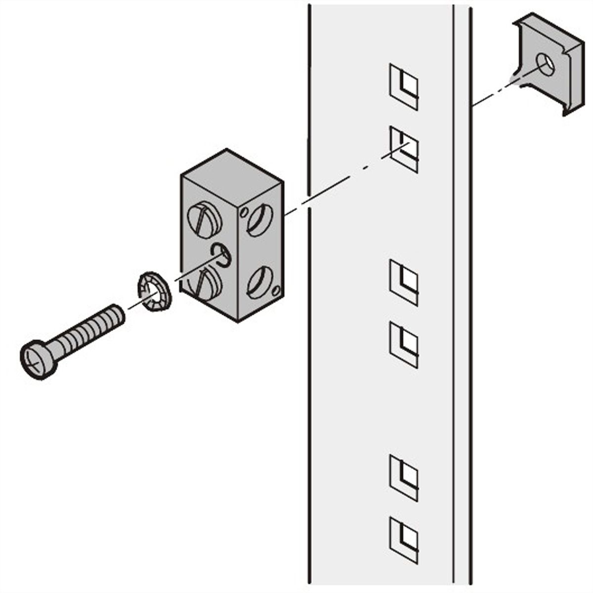 SCHROFF Grounding/Grounding Clamp