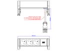 BACHMANN DESK2 white 3xUTE 0.2m GST18 RAL9010
