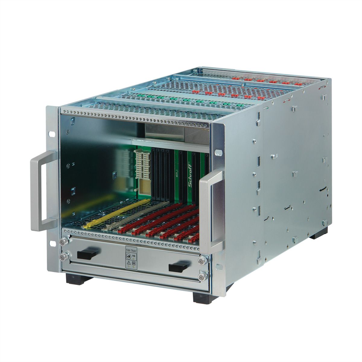 SCHROFF MTCA.4 Kubus systeem voor 7 dubbele AMC modules, 5 HE, 42 PK
