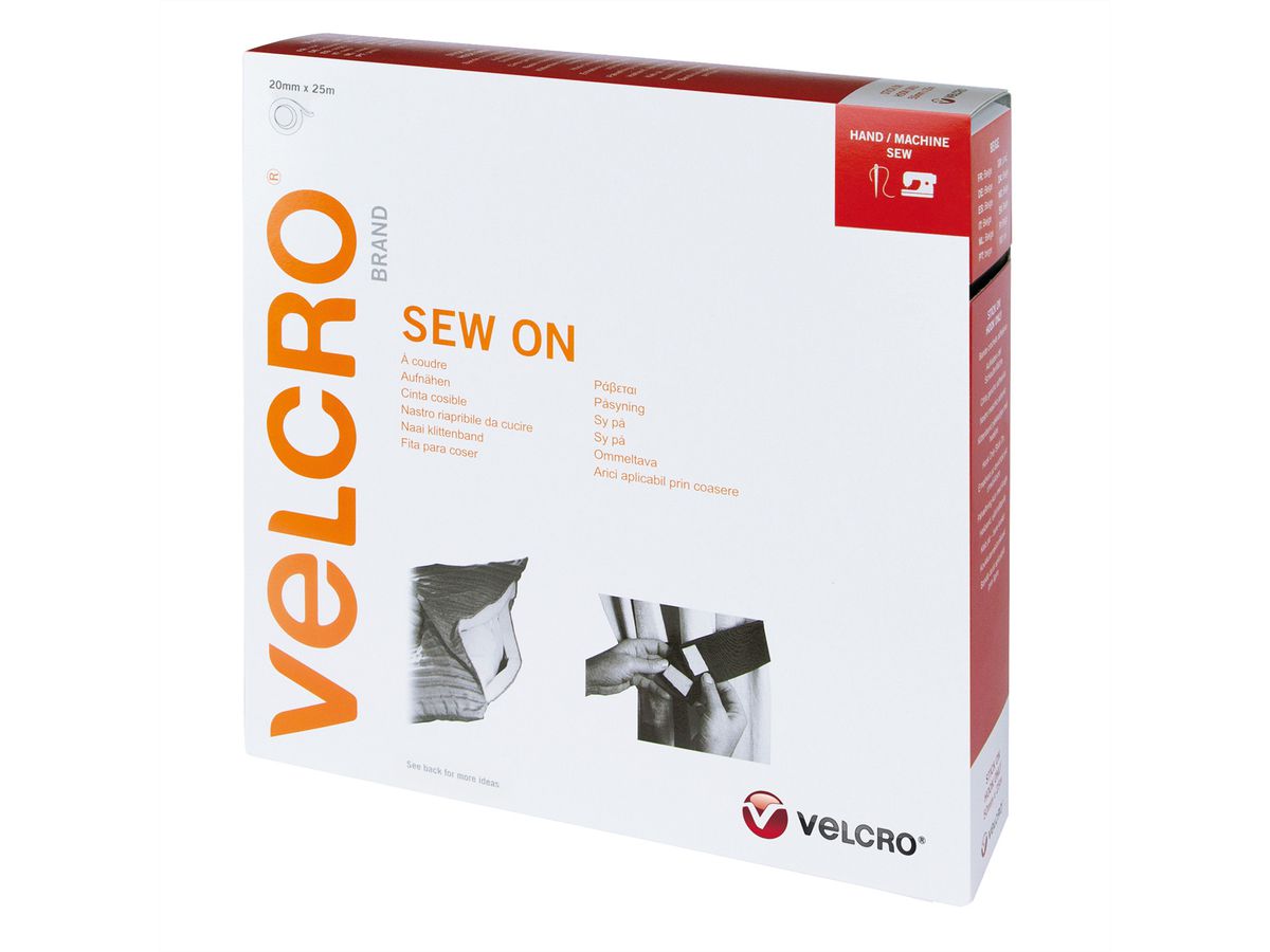 VELCRO® Klettband zum Aufnähen, Haken & Flausch 20mm x 25m Beige (215)