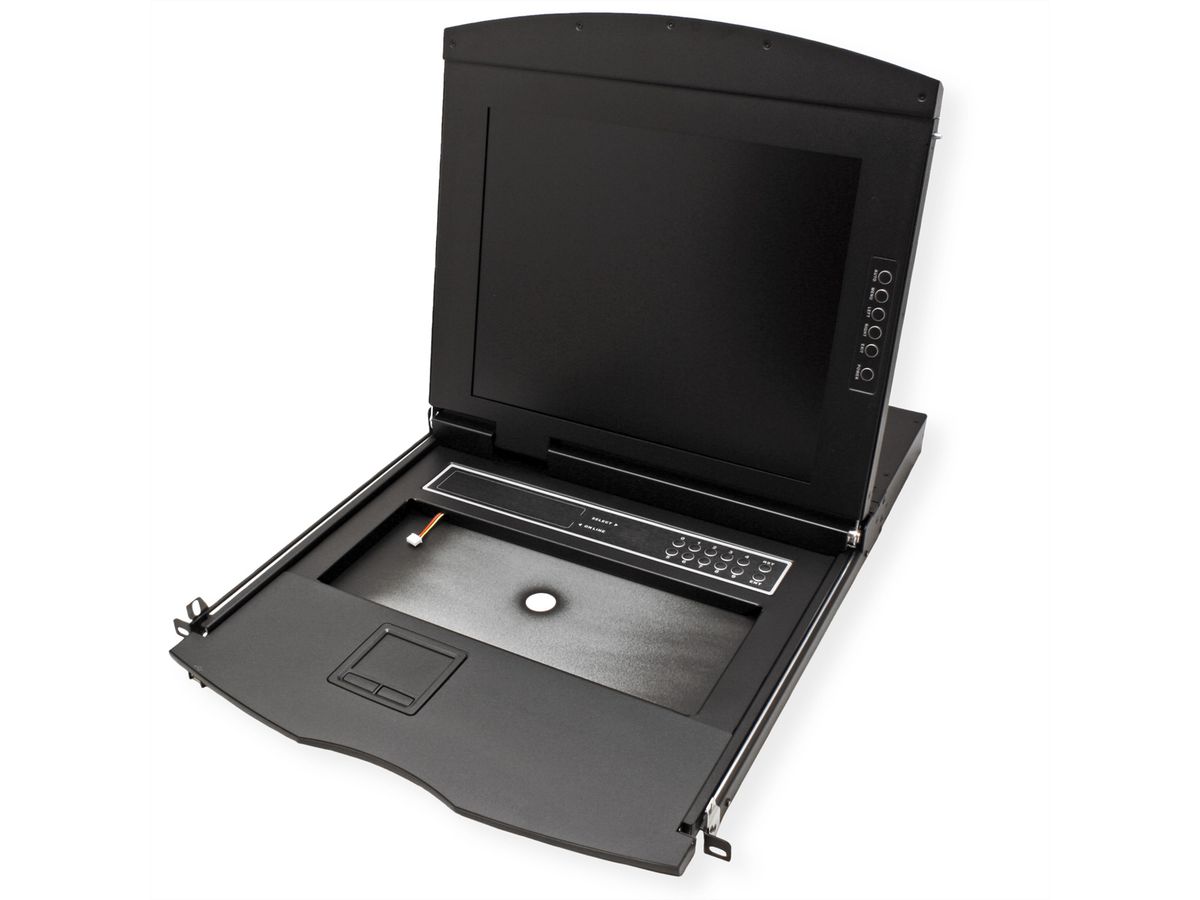 VALUE 19" LCD KVM Switch 1 User - 8PCs, 43 cm (17") TFT (4:3), VGA, USB, FR-Layout