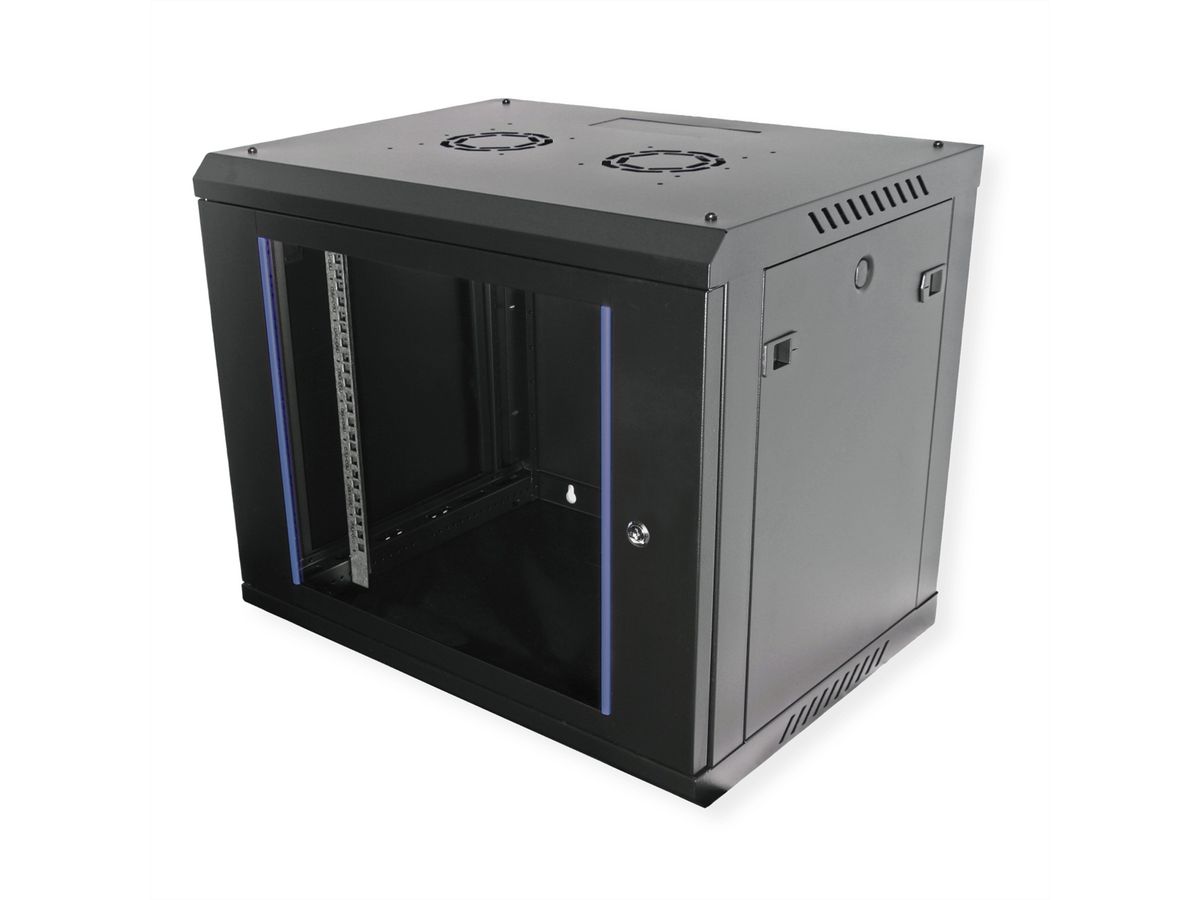 VALUE 19 inch wandbehuizing 9HE, 600x450 mm zwart, bouwpakket