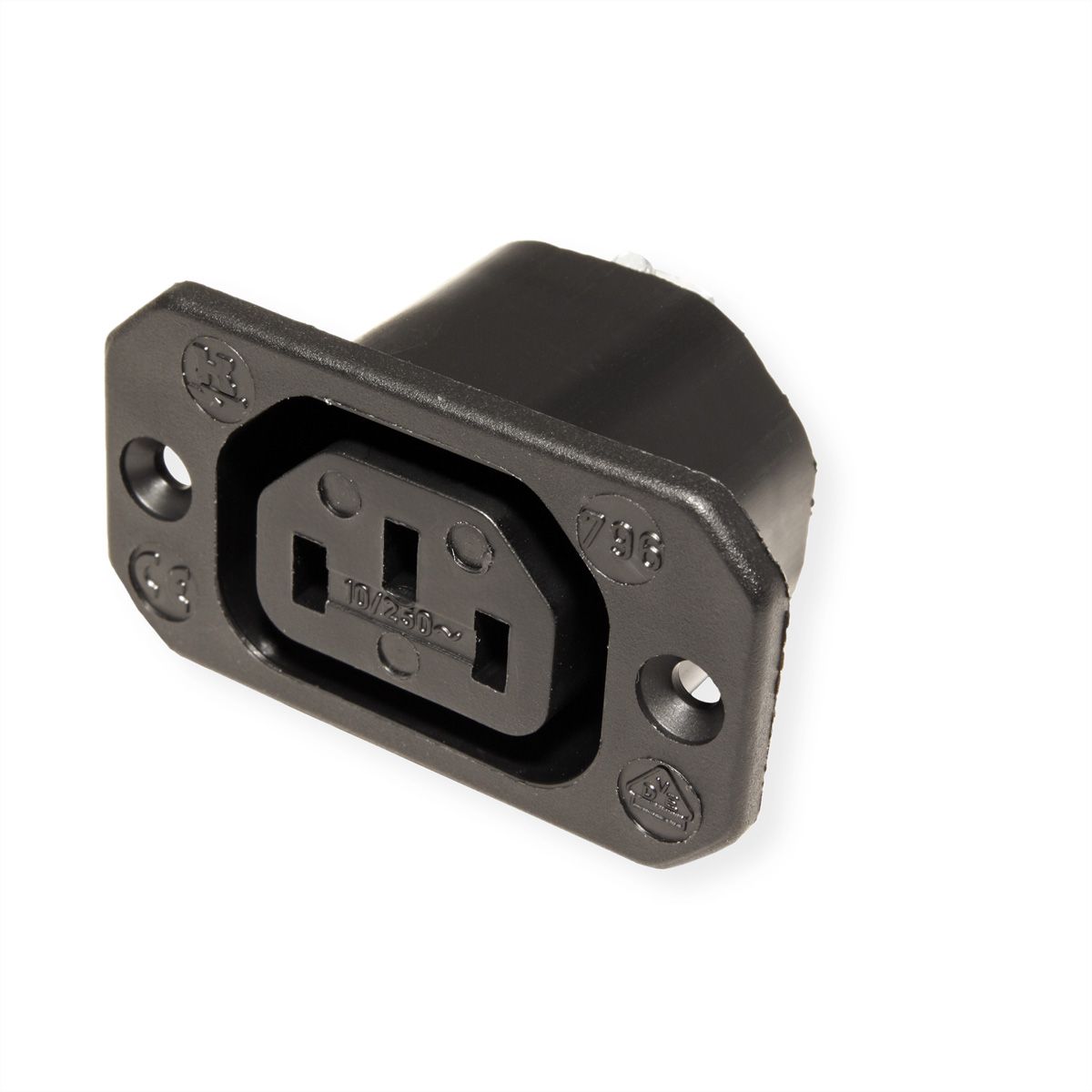 BACHMANN IEC320 C13 socket outlet, with screw connections black