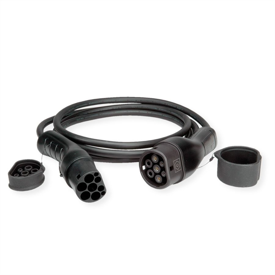 ROLINE EV Charging Cable Assembly Type2, 1-Phase, 250VAC (1P+N+E), 32 A, 7.4 kW, 3 m