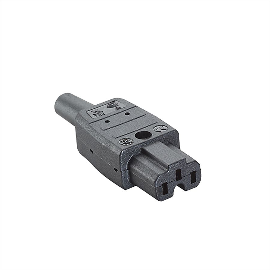 BACHMANN C15 connector voor warme apparaten Type 789 155°C, zwart