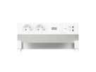 BACHMANN DESK2 white 2xUTE, 1xUSB C/C 65W L=0.2m RAL9010