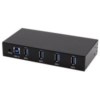EXSYS EX-11234HMS-2 4 Port USB 3.2 Gen 1 HUB, Din-Rail Kit und Wand VIA VL817_Q7S Chipsatz