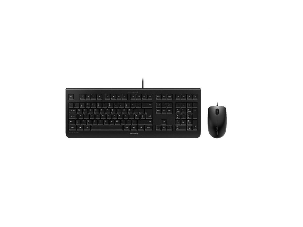 CHERRY DC 2000 toetsenbord Inclusief muis Universeel USB QWERTY Engels, Italiaans Zwart