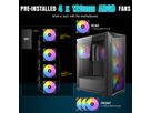 ANTEC AX67 ARGB PC Case Midi Tower Gaming ATX, black