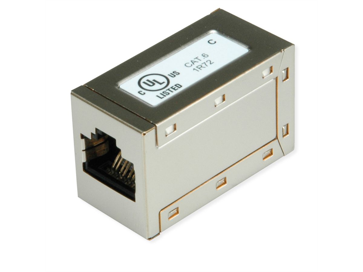 ROLINE RJ45 koppelstuk, afgeschermd, Cat.6 (Class E), Verpakking van 25 stuks