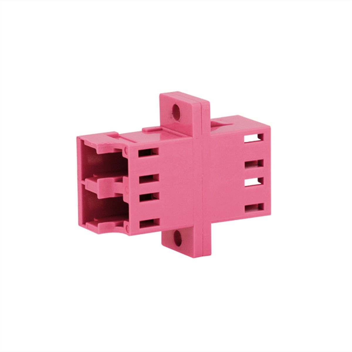 TELEGÄRTNER  LC/APC Duplex adaptor, multimode, cramic sleeve, plastic housing, violet, Z77