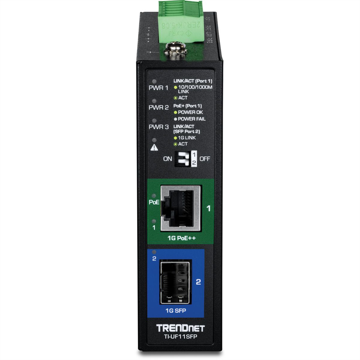 TRENDnet TI-UF11SFP Intern 1000Mbit/s Zwart netwerk media converter