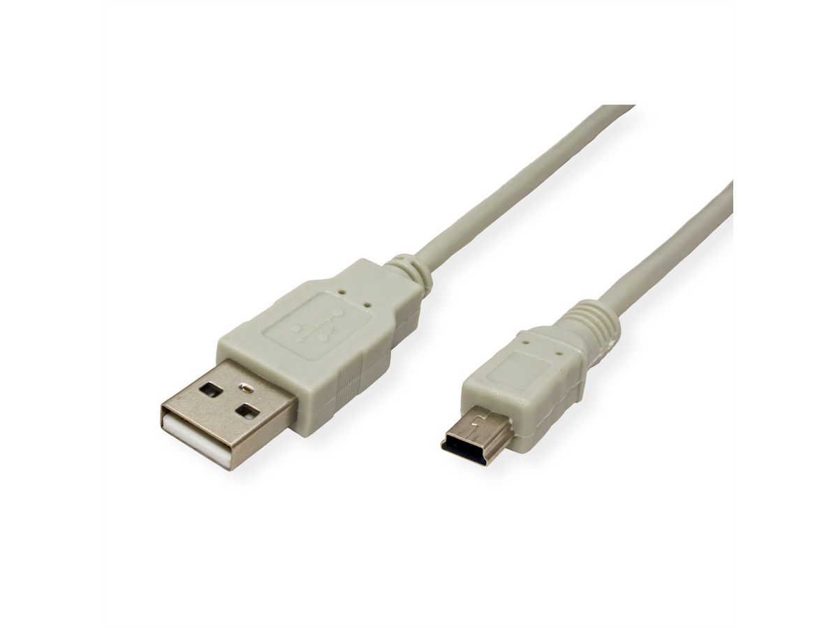 STANDARD USB 2.0 Cable, Type A - 5-Pin Mini, 0.8 m