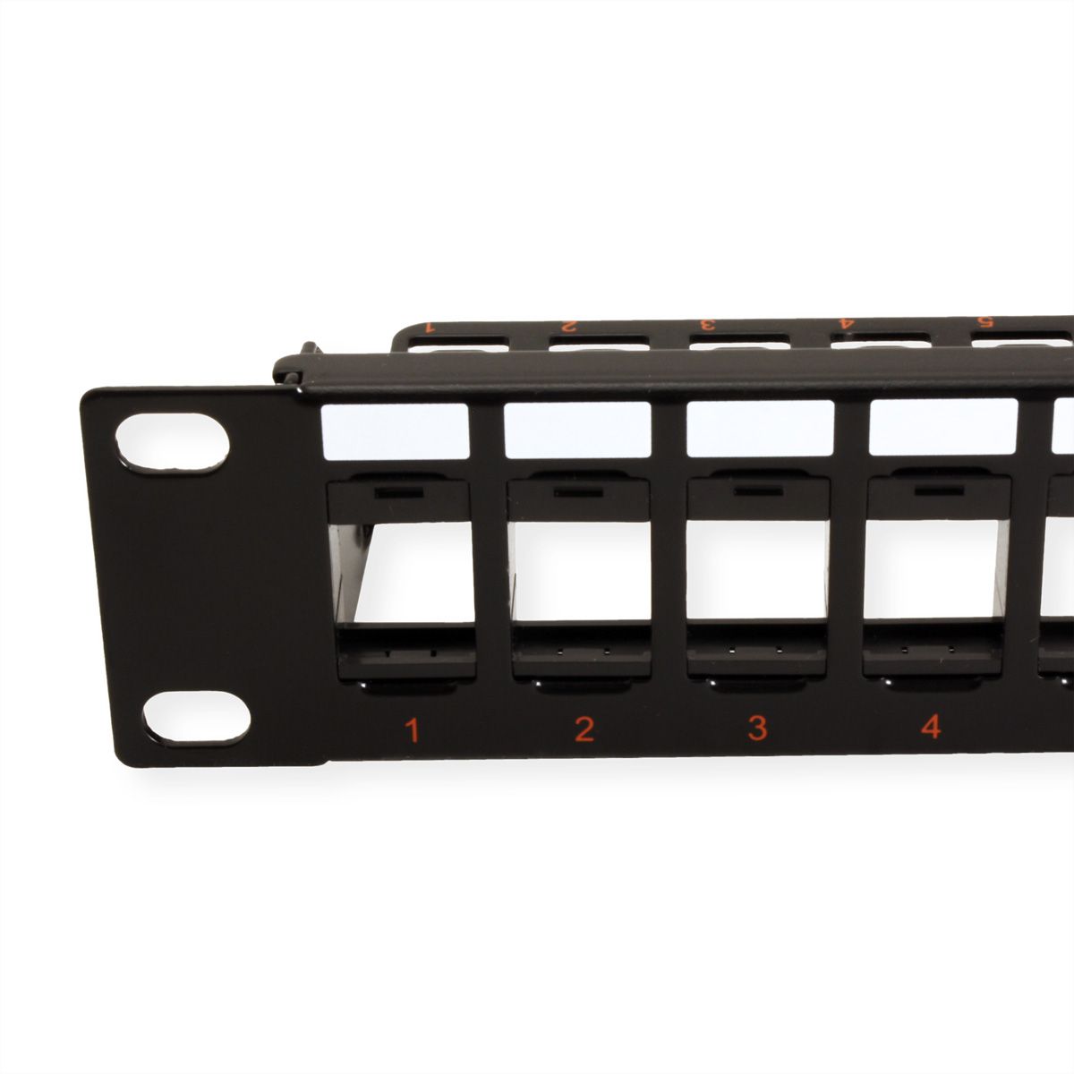 ROLINE 19" keystone patchpaneel, 24P, niet afgeschermd, zwart