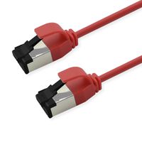 ROLINE S/FTP (PiMF-) patchkabel Cat.8 (Klasse I), LSOH, extra dun, rood, 0,3 m