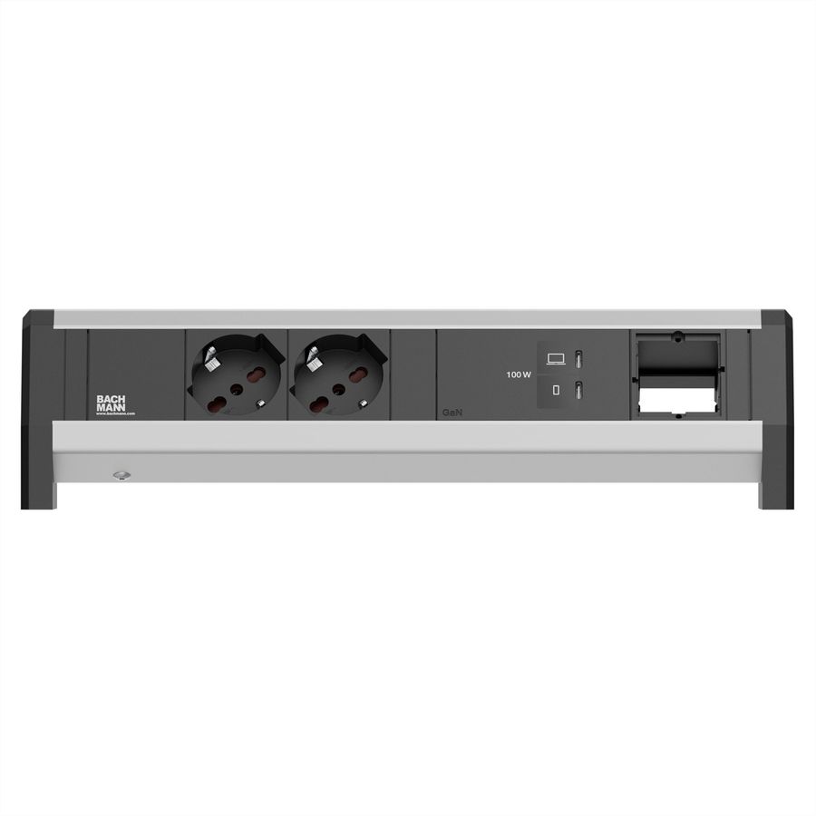 BACHMANN DESK 2xP40 1xUSB C/C 100W, 1xCM