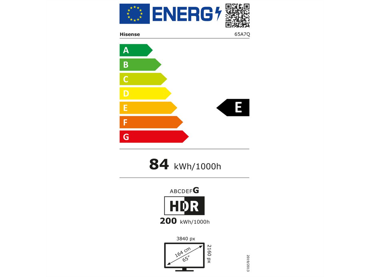 Hisense TV 65A7Q 65", QLED 4K, 60Hz, 400 Nits