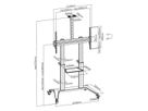 ROLINE LCD-rolstaander, tot 140 kg, zwart